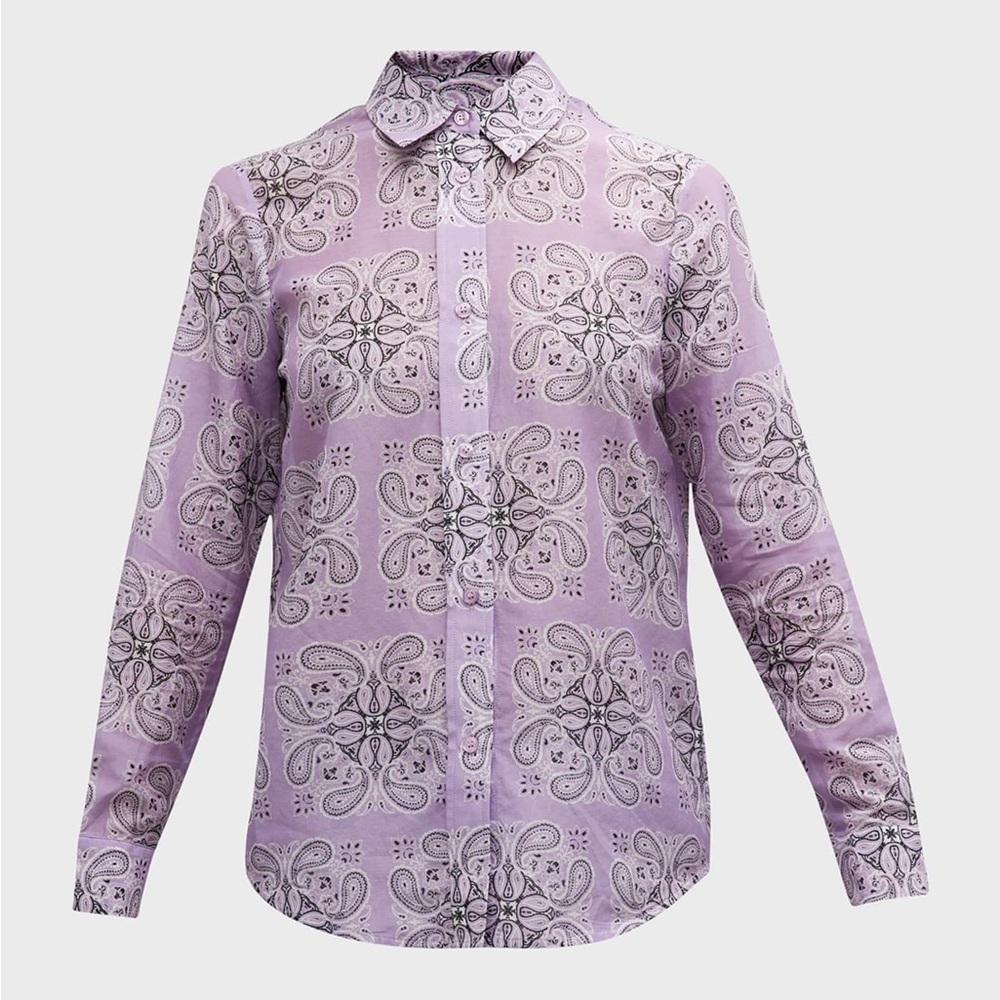 Le Superbe "Future Ex BF" bandana-printed button-front shirt - Picture 2 of 10